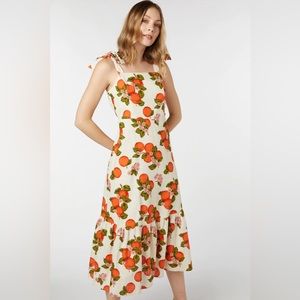 Princess Highway Orange Toile Sun Dress Au18 NWT
